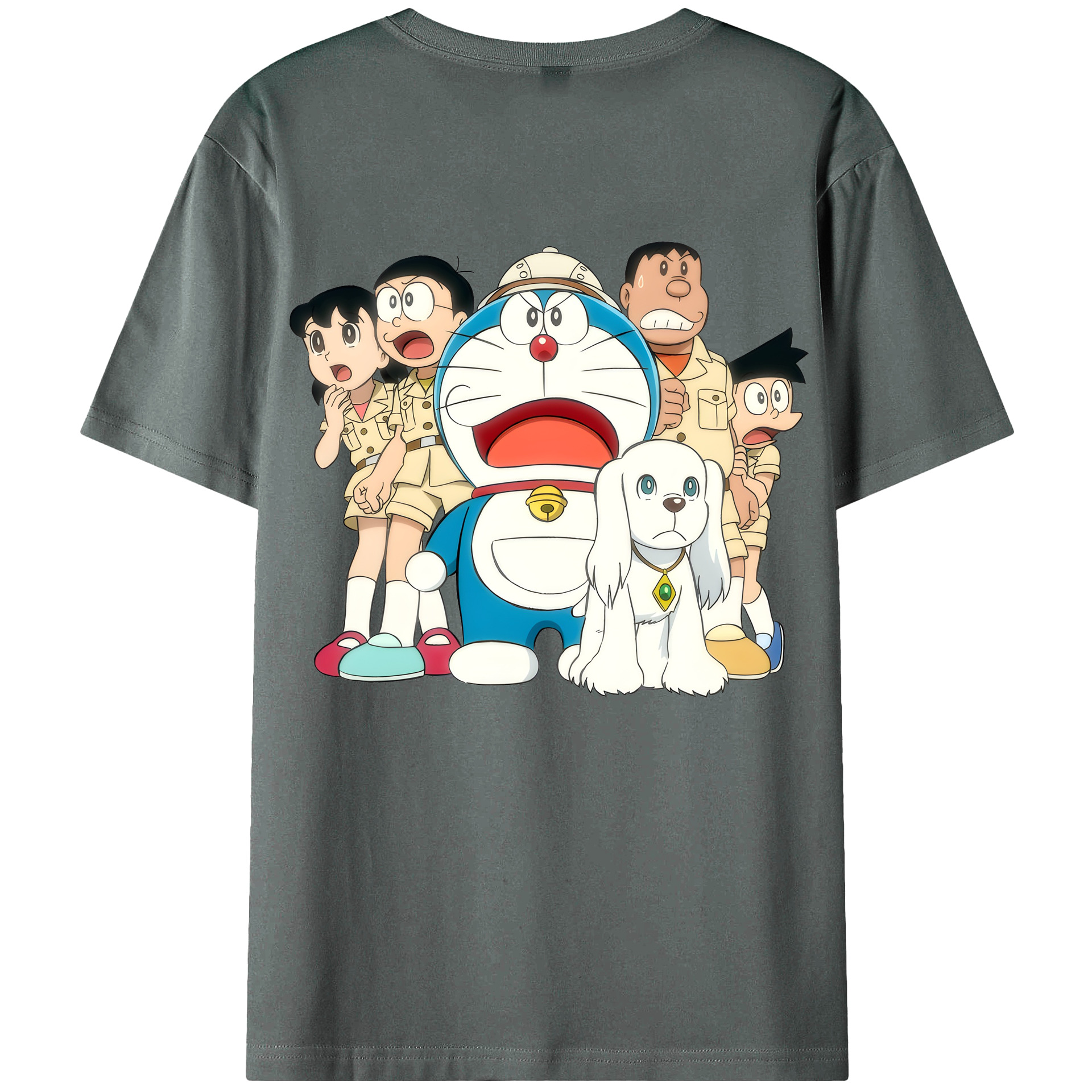 （画像用） ドラえもん Doraemon 綿100％ メンズ半袖Tシャツ（バックプリント） 通気性